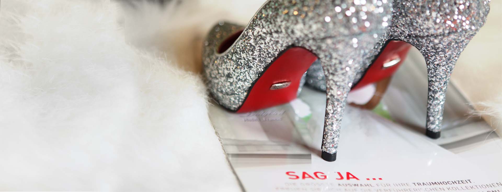 glitzerne Brautschuhe Louboutin like