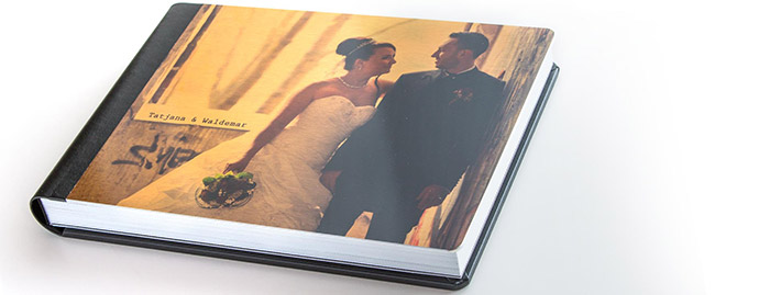 Hochzeitsfotobuch mit Metall-Cover